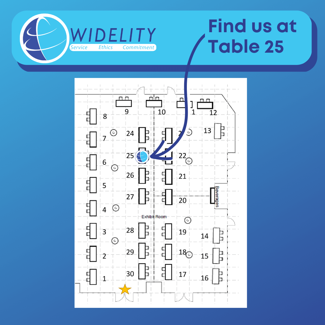 Location for Widelity's table at the Raleigh Regional Fiber Connect