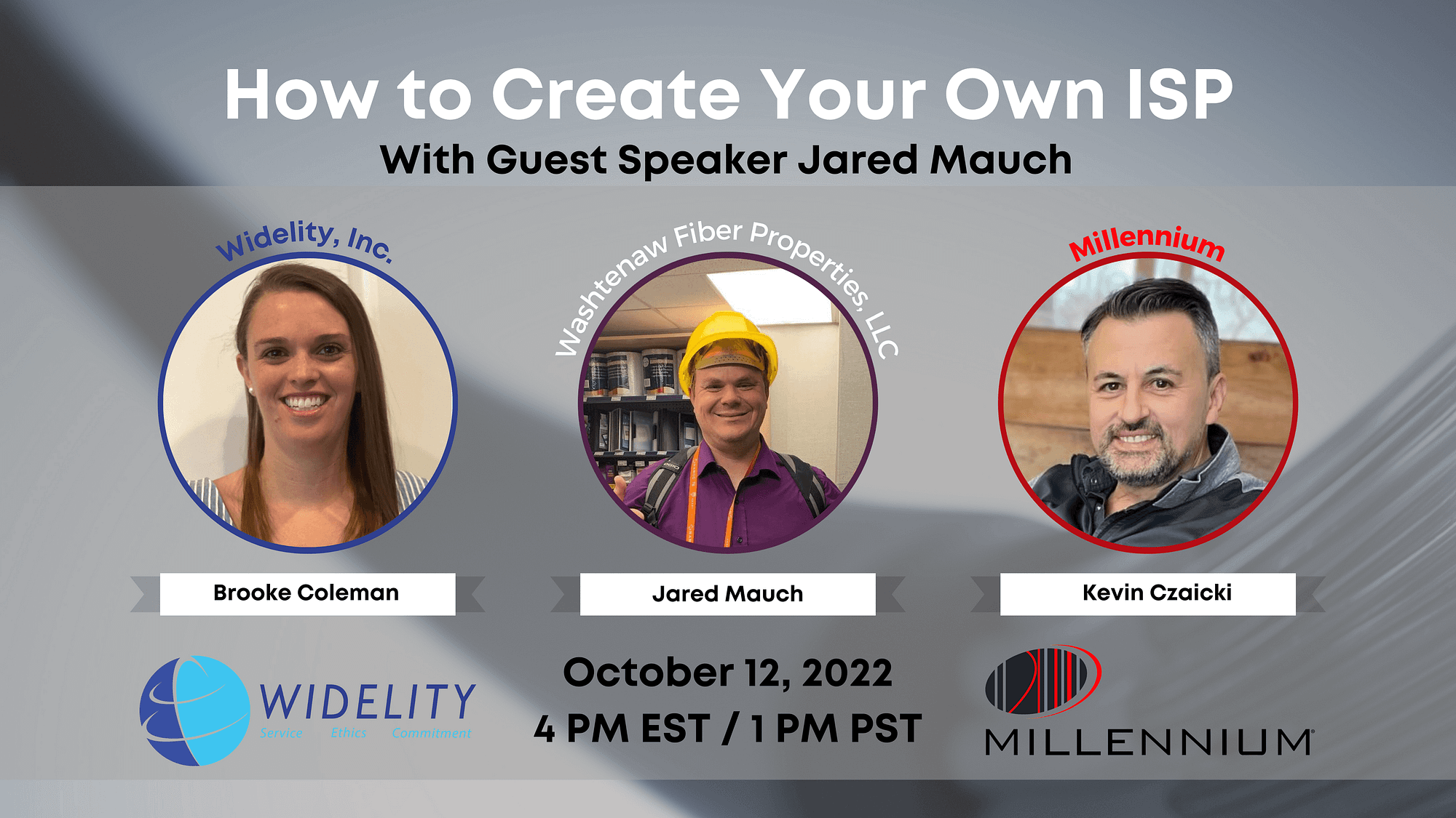 Webinar image for How to Create Your Own ISP, Jared Mauch talks Broadband funding with Widelity and Millennium