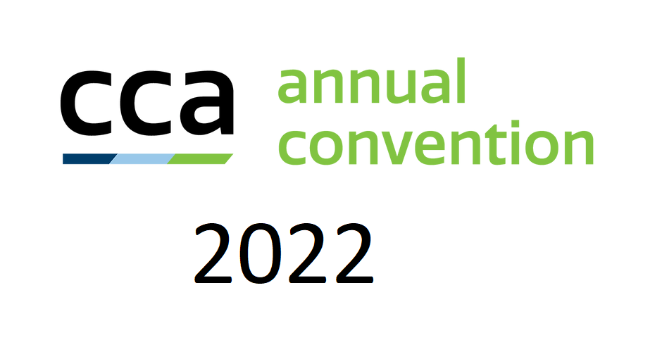 Logo and date for CCA Annual Convention 2022